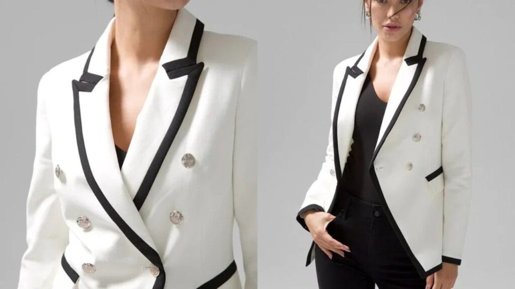 Black clothing with a white suit