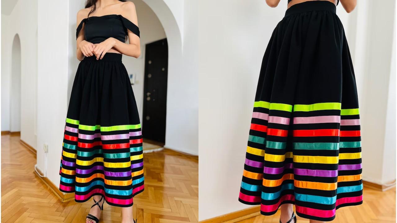 Ribbon Skirt: A Bold Statement for Casual or Formal Wear