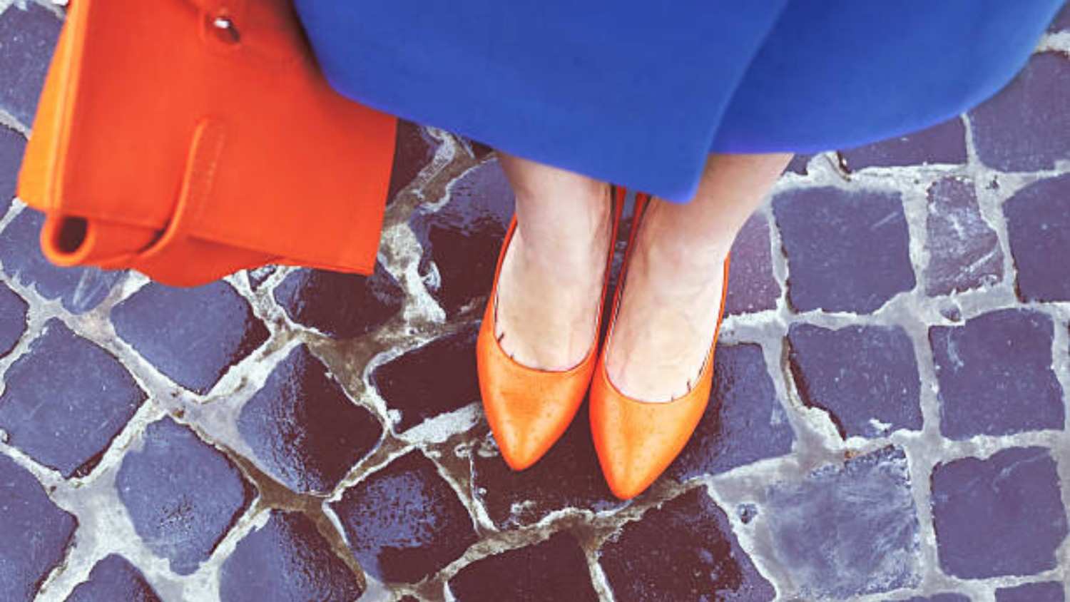 Orange and Blue Dress